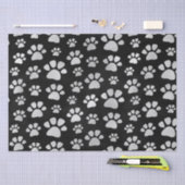 猫の手のプリント 薄葉紙 (クラフト)