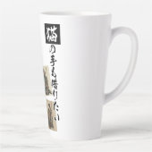 「猫の手も借りたい」猫のイラストアート カフェラテマグ (右)
