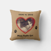 猫の手カスタムで記念写真ブラウンをプリント クッション (正面)