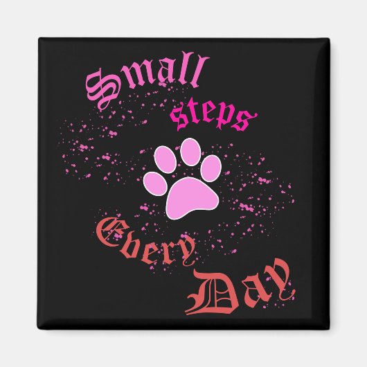 猫の手マグネット | 毎日小さな一歩 マグネット (正面)