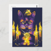 猫の手描きポストカード ポストカード (正面/裏面)