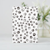 猫の手足の繰り返しパターン サンキューカード (スタンド正面)