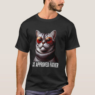 猫の承認済みお父さん 父の日 子猫好き パパ フ Tシャツ