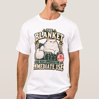 猫の承認済みブランケット Tシャツ