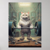猫の持ち上げウェイト ポスター (正面)