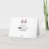 猫の挨拶状に鐘を置いているラット カード (裏面)