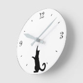 猫の掛け時計 Cat clock ラウンド壁時計 (傾斜)