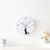 猫の掛け時計 Cat clock ラウンド壁時計 (ホーム)