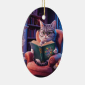 猫の描写 セラミックオーナメント (右)