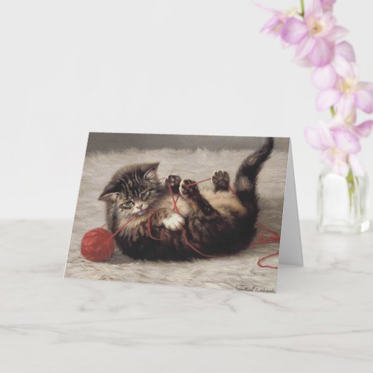 猫の揺りかごは猫の糸遊の玉 カード (蘭)