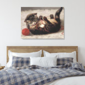 猫の揺りかごは猫の糸遊の玉 キャンバスプリント (インサイチュ (寝室))