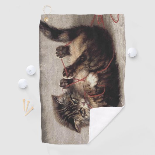 猫の揺りかごは猫の糸遊の玉 ゴルフタオル (インサイチュ)