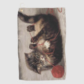 猫の揺りかごは猫の糸遊の玉 ゴルフタオル (正面)