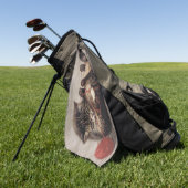 猫の揺りかごは猫の糸遊の玉 ゴルフタオル (グリーン)