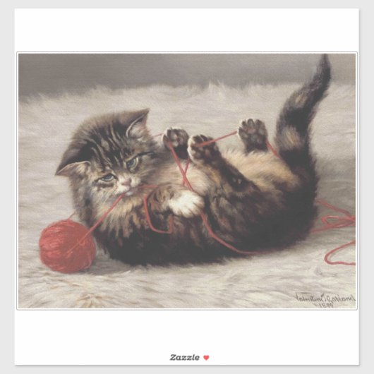 猫の揺りかごは猫の糸遊の玉 シール (シート)