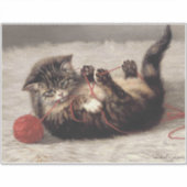 猫の揺りかごは猫の糸遊の玉 シール (正面)