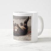 猫の揺りかごは猫の糸遊の玉 ジャンボコーヒーマグカップ (正面右)