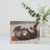 猫の揺りかごは猫の糸遊の玉 ポストカード (スタンド正面)