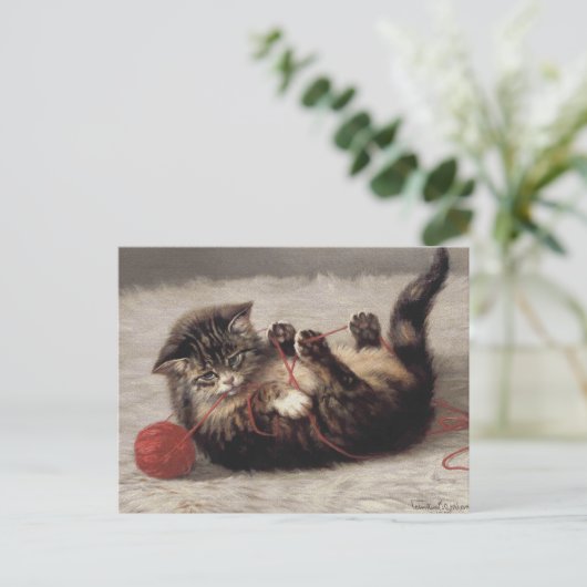 猫の揺りかごは猫の糸遊の玉 ポストカード (スタンド正面)