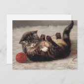 猫の揺りかごは猫の糸遊の玉 ポストカード (正面/裏面)