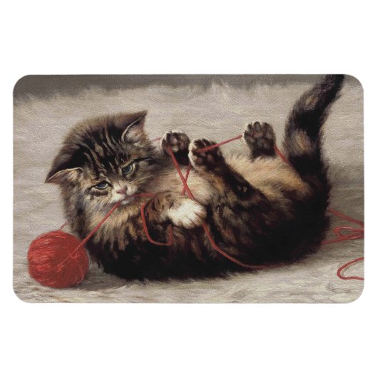 猫の揺りかごは猫の糸遊の玉 マグネット (横)