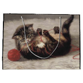 猫の揺りかごは猫の糸遊の玉 ラージペーパーバッグ (裏面)