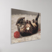 猫の揺りかごは猫の糸遊の玉 箔ポスター (レイダウン)