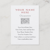 猫の搭乗-獣医-名刺 名刺 (裏面)