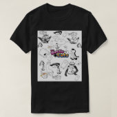 猫の携帯ゲームと戦う Tシャツ (デザイン正面)