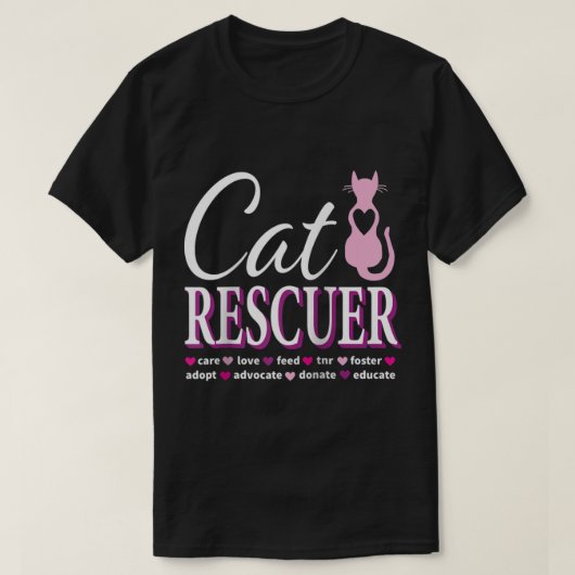 猫の救出ギフト猫たちホームレス猫シェルテ Tシャツ (デザイン正面)