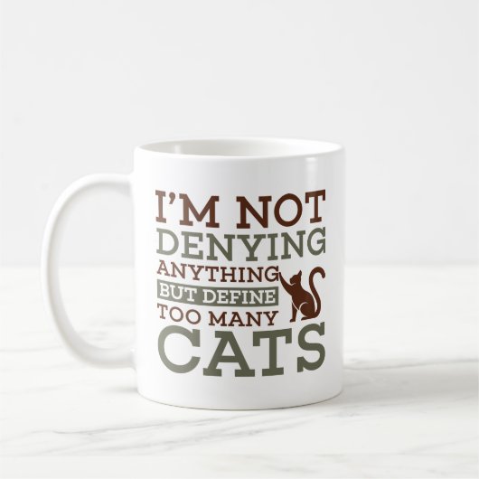 猫の数が多すぎる コーヒーマグカップ (左)