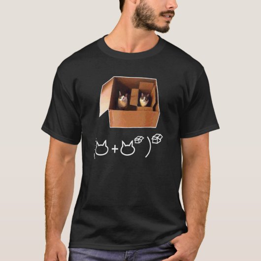 猫の数学の方程式 数学 Tシャツ (正面)
