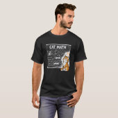 猫の数学物理学の方程式 黒板 ねこ タビー Tシャツ (正面フル)