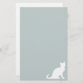 猫の文房具の紙レターヘッド 便箋 (正面/裏面)