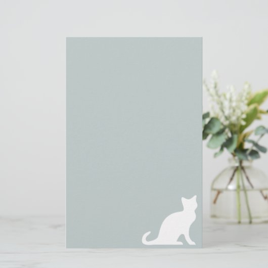 猫の文房具の紙レターヘッド 便箋 (スタンド正面)