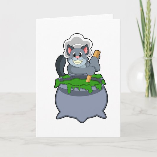猫の料理人　魔法のポーション付き カード (正面)