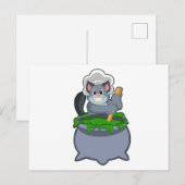 猫の料理人　魔法のポーション付き ポストカード (正面/裏面)