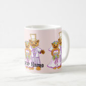 猫の新郎新婦結婚のマグカップ コーヒーマグカップ (正面右)