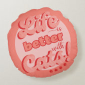 猫の方が人生はラウンドクッション ラウンドクッション (裏面)