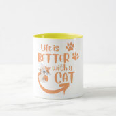 猫の方が暮らしが好い マグカップ (中央)