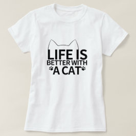 猫の方が暮らしが好い Tシャツ