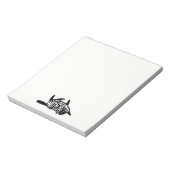 猫の方が暮らし向き |おもしろいタイポグラフィ ノートパッド (回転)