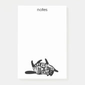 猫の方が暮らし向き |おもしろいタイポグラフィ ポストイット (正面)