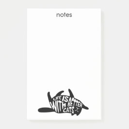 猫の方が暮らし向き |おもしろいタイポグラフィ ポストイット