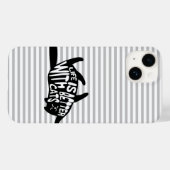 猫の方が暮らし向き |おもしろいタイポグラフィ Case-Mate iPhoneケース (裏面 (横))