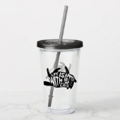 猫の方が暮らし向き |おもしろい猫タイポグラフィ アクリルタンブラー (裏面)