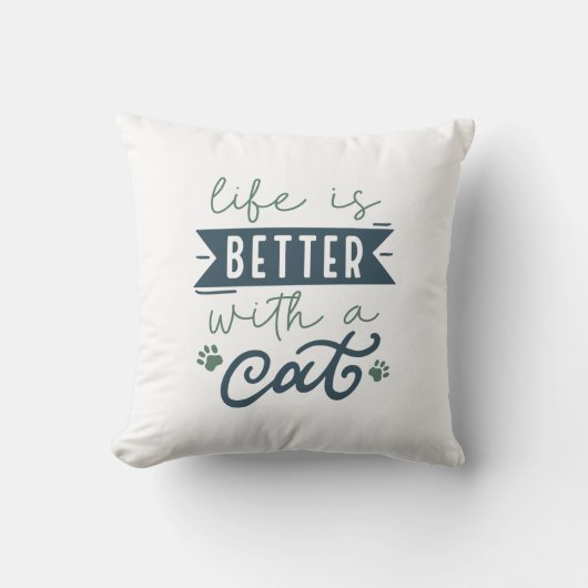 猫の方が暮らし向き クッション (正面)