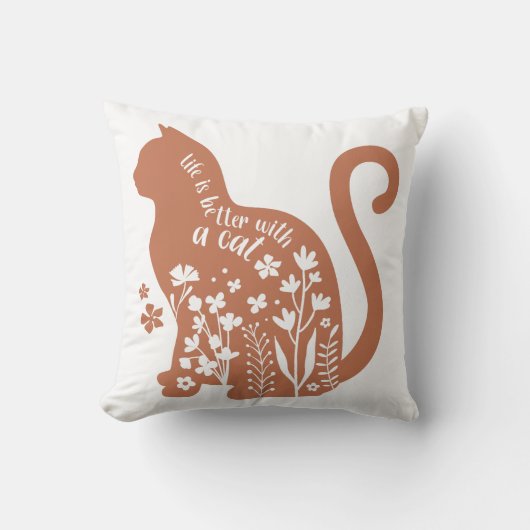 猫の方が暮らし向き クッション (正面)