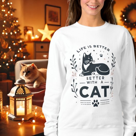 猫の方が暮らし向き スウェットシャツ