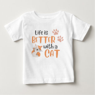 猫の方が暮らし向き ベビーTシャツ
